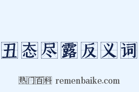 丑态尽露反义词是什么意思的图片